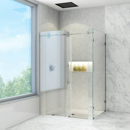 Vigo 36 X 48 Frameless 3 8 Clear Stainless Steel Shower