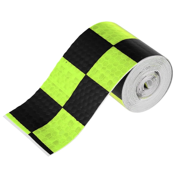 1uds Reflectante Seguridad Cinta Adhesivo Marcado Señales Negro Verde