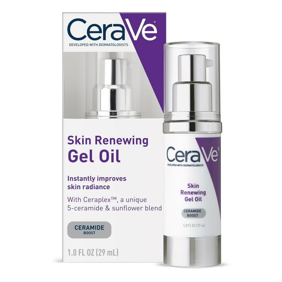 CeraVe Skin Renewing Gel Oil, Daily Hydrating Serum For Face With CeraPlex & Hyaluronic Acid, Gel Moisturizer For Face Hydrates & Smooths Skin, Non-Greasy, Fra