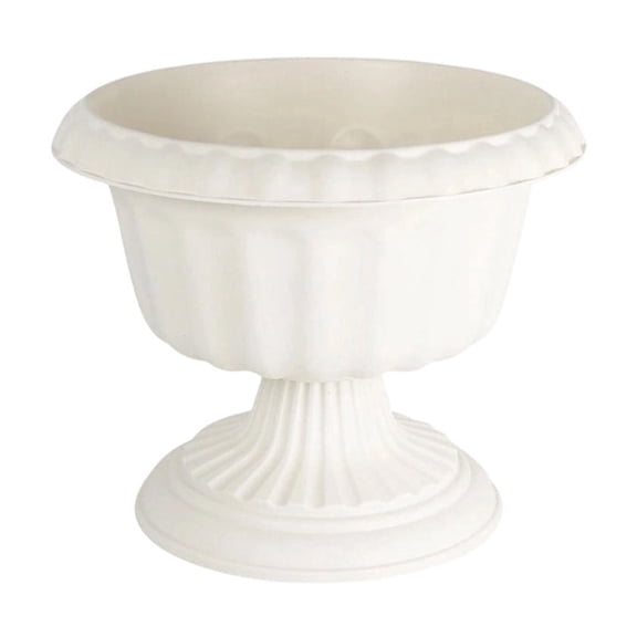 Garden Decorative Planter with Base Tray, Plastic, 11.81x9.84x8.46 in, Vintage Style