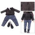 thumbnail image 1 of 3 piezas de moda PU chaqueta de material cuero para proteger con pantalones y conjunto  adaptaciónción pulgadas-18 pulgadas muñeca americana accesorios CUTICAT Vestido de verano de muñeca de 18 pulgadas, 1 of 8