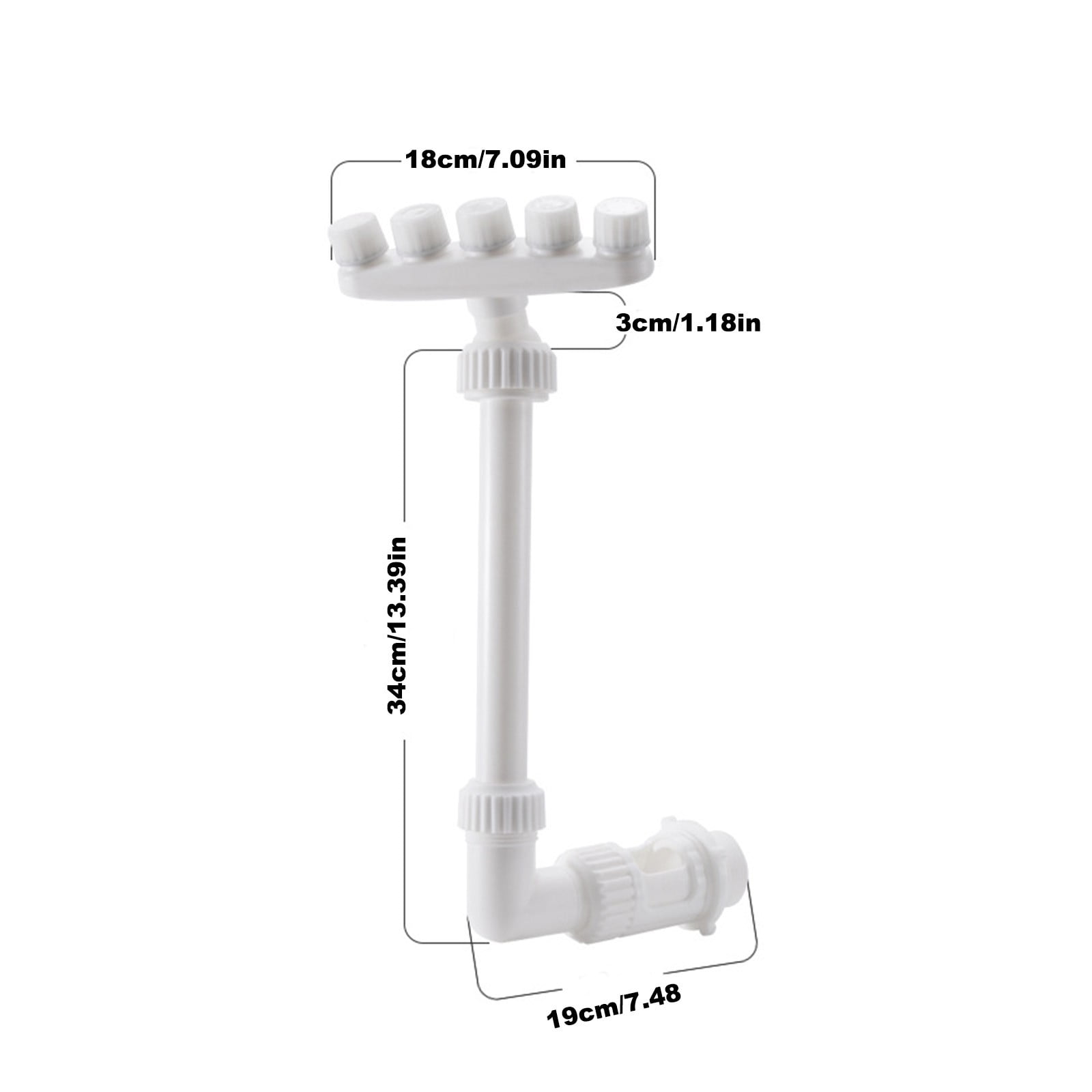 Five Head Swimming Pool Water Fountain Sprinkler, Adjustable Pool Waterfall Spray for Above Ground Pool, Pool Accessories for Fish Pond Garden Backyard Cooling(Double layer adapter)