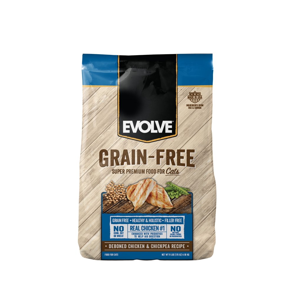 Evolve Grain Free with Chicken, Pea & Vegetable Dry Cat Food, 11 lb