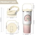 thumbnail image 4 of 30 Oz Tumbler Pink Sequin Gradient Pencil Tumbler with Lid and Straw, Birthday Gift Cup for Friend Women Men Coffee Travel Mug Thanksgiving Day Halloween Christmas Gift Water Bottle, 4 of 7