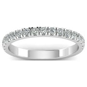 1/2 Carat TW Women's Natural Diamond Wedding Bands in 10k White Gold (G Color, I1 Clarity)