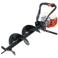 thumbnail image 3 of 52CC 2-Stroke Gas Post Hole Digger with 4"/8"/10"/12" Auger Bits - 1.7HP Earth Auger for Fence & Planting (Black), 3 of 21