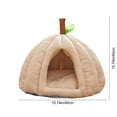 thumbnail image 3 of AuroraX Self Warming Cat Bed Cave Cute Washable Covered Cat Bed Plush Anti-Slip Soft Cozy Washable Small Pumpkin House for Indoor Cats Kittens and Small Dogs(Pink), 3 of 6