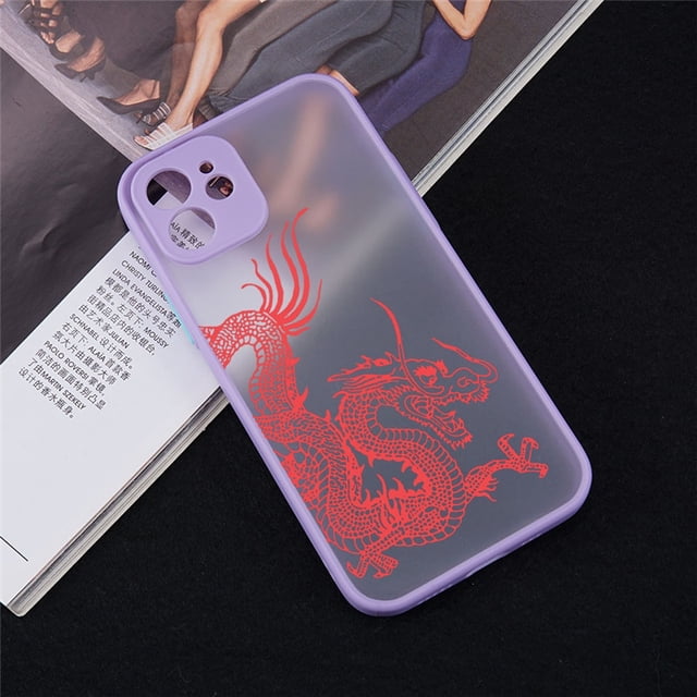 Funda de teléfono de dragón rojo de diseño estético único para iPhone 14 12 11 13 Pro Mini X XS XR Max 6 7 8 Plus SE funda trasera de parachoques suave Tan Jianjun unisex