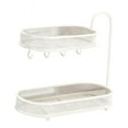thumbnail image 1 of Organizador de encimera de baño de 2 niveles que ahorra espacio, soporte para cosméticos, estante de pie Blanco, 1 of 9