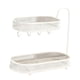 thumbnail image 1 of Estante para cosméticos, estante de pie, organizador de maquillaje de 2 niveles para baño, tocador y Blanco, 1 of 9
