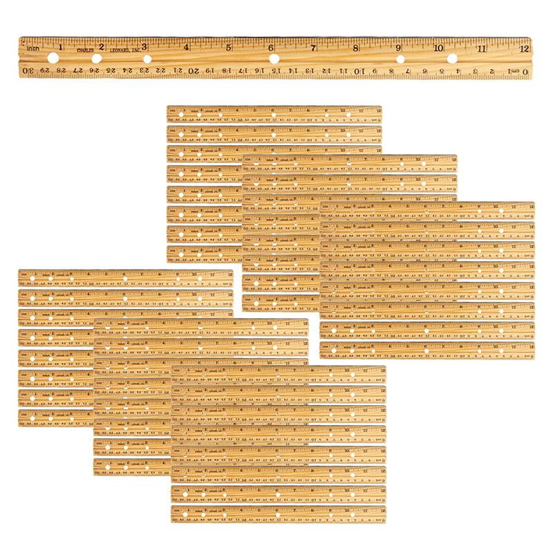 Charles Leonard Economy Wood Ruler, 48 Count
