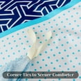 thumbnail image 7 of HAOK Duvet Cover Set Queen Size, 3 Pieces Soft Washed Microfiber Duvet Cover with Zipper Closure & Corner Ties, Navy & Light Blue, 7 of 7
