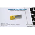 thumbnail image 4 of 6 Swivel USB Flash Drives Pack, 8GB - Pocket size, Long Data Retention - Yellow, 4 of 5