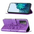 thumbnail image 2 of Dteck Samsung S21 Plus Wallet Case, Magnetic Closure Flip PU Leather Wrist Strap Credit Card Holder Slots With Kickstand Butterfly Patterned Shockproof Cover For Samsung Galaxy S21 Plus, Lightpurple, 2 of 11