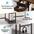 thumbnail image 5 of Tribesigns Double Computer Desk with Drawers and Storage Shelves, Large Long Two Person Desk Study Writing Table Workstation for Home Office, 5 of 7