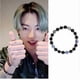 thumbnail image 2 of (Bulletproof Youth League) Natural Black Onyx & Blue Tigers Eye Round Shape Smooth Cut Beads Stretchable Bracelet for Men & Women, 2 of 4