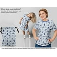 thumbnail image 5 of oneOone Cotton Poplin Medium Blue Fabric Text Craft Projects Decor Fabric Printed By The Yard 56 Inch Wide, 5 of 5