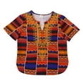 thumbnail image 3 of Tiijoy Girls Africa Dashiki T-Shirt Ethnic Style V Neck Short Sleeve T Shirt, Sizes 1-6, 3 of 8