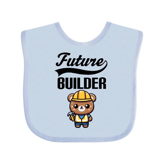 Inktastic Future Builder Construction Bear Boys Baby Bib