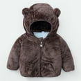 thumbnail image 2 of Vedolay Child Coats Snowsuit Coat Hood Thick Warm Outerwear Jacket Brown,90, 2 of 4