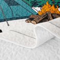 thumbnail image 5 of Catabedysis Minimal Camping Quilt Full,Campfire Tent Print Full Bedspread Sets For Boys,Multicolor,3 Pieces, 5 of 7