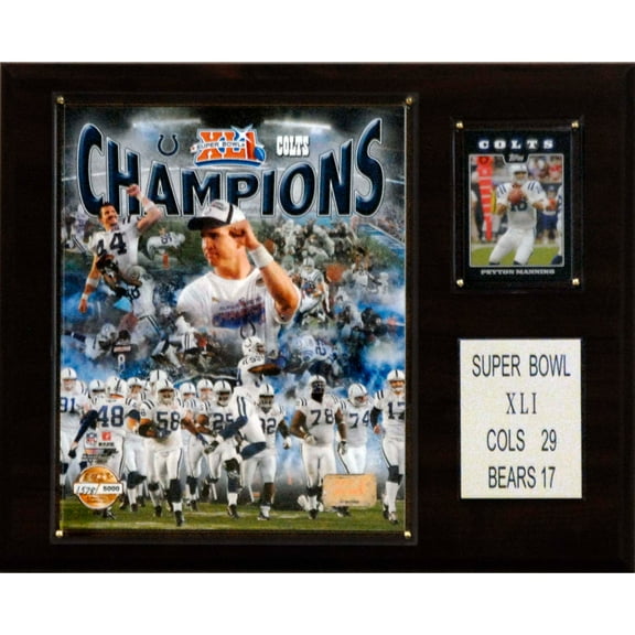 Indianapolis Colts Super Bowl XLI Champions 12'' x 15'' Plaque