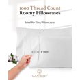 thumbnail image 3 of Fundas de Almohada Good Sleep Bedding King Paquete de 4 Algodón 1000 Hilos, 3 of 7
