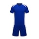 thumbnail image 2 of Conjuntos de blusas y camisas de manga corta con cuello en V. Conjunto de traje de fútbol de color sólido para niños para juegos deportivos universitarios, partidos de rendimiento, uniformes de entren, 2 of 5