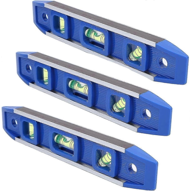 Magnetic Level, Small Lightweight Multifunctional 3 Bubble Level for Drywall Construction for Electricians for Camping