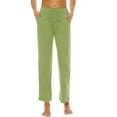 thumbnail image 2 of Womens Comfy Lounge Pants Loose Yoga Pants Cotton Blend Soft Drawstring Wide Leg Pants with Pockets, 2 of 6