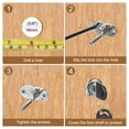 thumbnail image 5 of Uxcell 4Pcs Drawer Lock with Keys, 16mm(5/8") Alloy Lock Cylinder File Cabinet Lock Keyed Different Desk Locks Black, 5 of 7