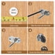 thumbnail image 5 of Uxcell 2Pcs Cerradura de Archivo para Cajón 16mm Cilindro de Cerradura de Acero con Llave Diferente Negro, 5 of 7
