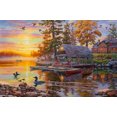 thumbnail image 1 of Autumn River Scenery Paint by Numbers, 1 of 2