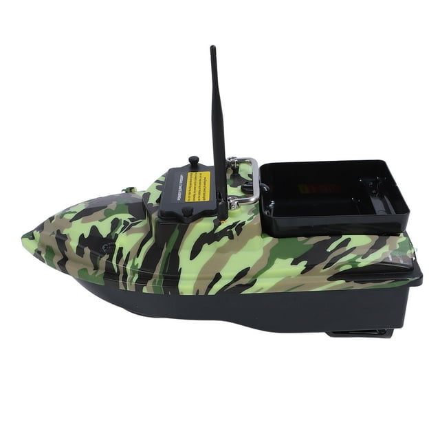 RC Fish Finder Boat, Night Light RC Fishing Boat 500m Remote Control for Lakes Black,Camouflage