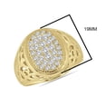thumbnail image 3 of SZUL 1 Carat TW Engraved Men's Diamond Ring In 10K Yellow Gold (J-K-L Color, I2-I3 Clarity), 3 of 5