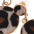 thumbnail image 5 of Dytern Winter,2PCS/Set Leopard Pattern Plush Earrings Geometric Round Shape Earrings Earrings, 5 of 10