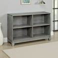 thumbnail image 2 of Thiem Cubby Bookcase- 43 Inch Wide 4 Shelves- Rustic Gray Veneer, 2 of 6