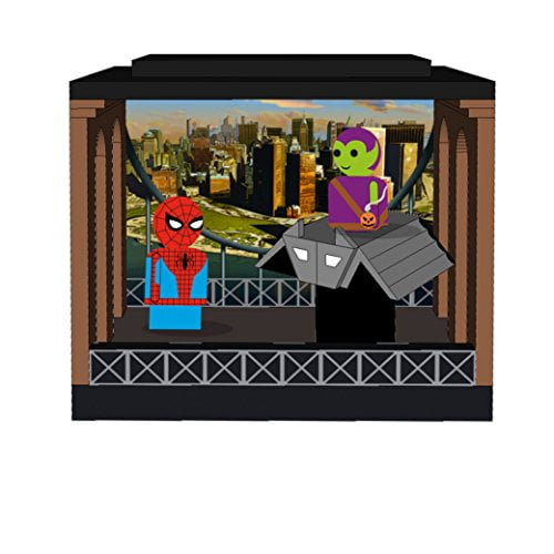 Bif Bang Pow! Spider-Man & Green Goblin Pin Mate Wooden Figures With Glider & Stackable Diorama - Convention Exclusive Action Figure