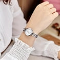 thumbnail image 4 of 2Pcs Top Luxury Rhinestone Wristwatch Women Stainless Steel Dress Quartz Watch Elegant Analog Watches for Women, 4 of 9