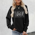 thumbnail image 2 of Autumn Cozy Hooded Sweatshirt for Everyday Casual Wear with Graphic Print Soft Top in Relaxed Fit Winter Ready Women's Pullover Black XXL, 2 of 4