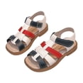 thumbnail image 5 of Rotm Girls Dress Shoes Girls Sandals Kids Open Toe Ankle Strap Wedding Party Toddler Kids Princess Shoes Red,8, 5 of 6