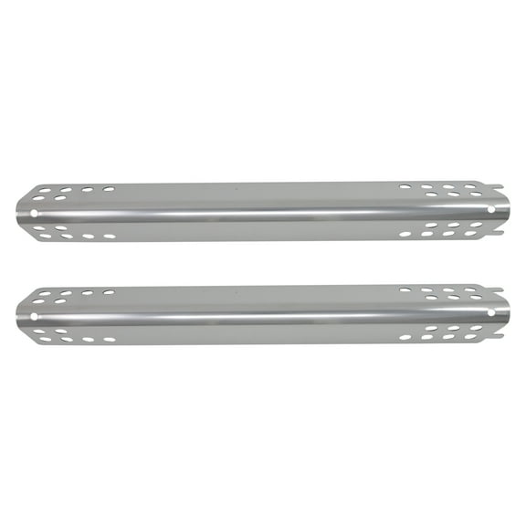 2-Pack BBQ Grill Heat Shield Plate Tent Replacement Parts for Char-Broil 466645015 - Compatible Barbeque Stainless Steel Flame Tamer, Guard, Deflector, Flavorizer Bar, Vaporizer Bar, Burner Cover 15"