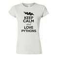 thumbnail image 1 of Junior Keep Calm And Love Pythons Snake Animal Lover T-Shirt Tee, 1 of 2