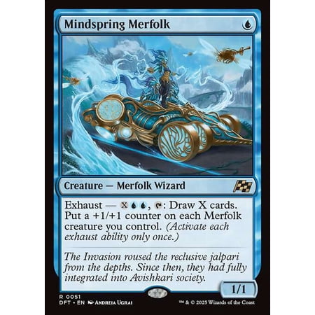 MtG Aetherdrift Rare Mindspring Merfolk #51