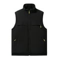 thumbnail image 2 of Kalauyu Men's Sherpa-Lined Vest, Mens Loose Fit Winter Insulated Workwear Mock-Neck Vest, 2 of 6