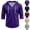 Purple, variant on HAJWOH Men's Hoodies 3/4 Sleeve Workout Beach Shirts Vneck Breathable with Drawstring Sweatshirt