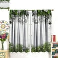thumbnail image 3 of Rustic Winter Christmas Ball Curtains, Modern Glitter Silvery Xmas Festival Decor On Pine Branch Window Treatments, Rod Pocket Blackout Thermal Insulation for Bedroom Living Room Kitchen 84x84in, 3 of 8