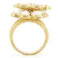 thumbnail image 4 of Gold Brass Ring with Synthetic Synthetic Glass in White for Women Style 1W045, 4 of 5