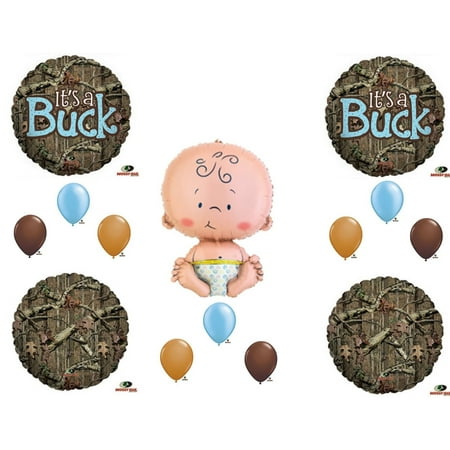 IT'S A BUCK CAMOUFLAGE BABY BOY SHOWER Balloons Decoration Supplies Mossy Oak