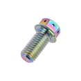 thumbnail image 3 of Wanyifa Titanium Bolt M6x10 15 20 25 30 35 40 45 50 55 60mm Flange Head With Hole Hex Screw for Bike,M6x10 mm,Rainbow,4 Pcs, 3 of 6
